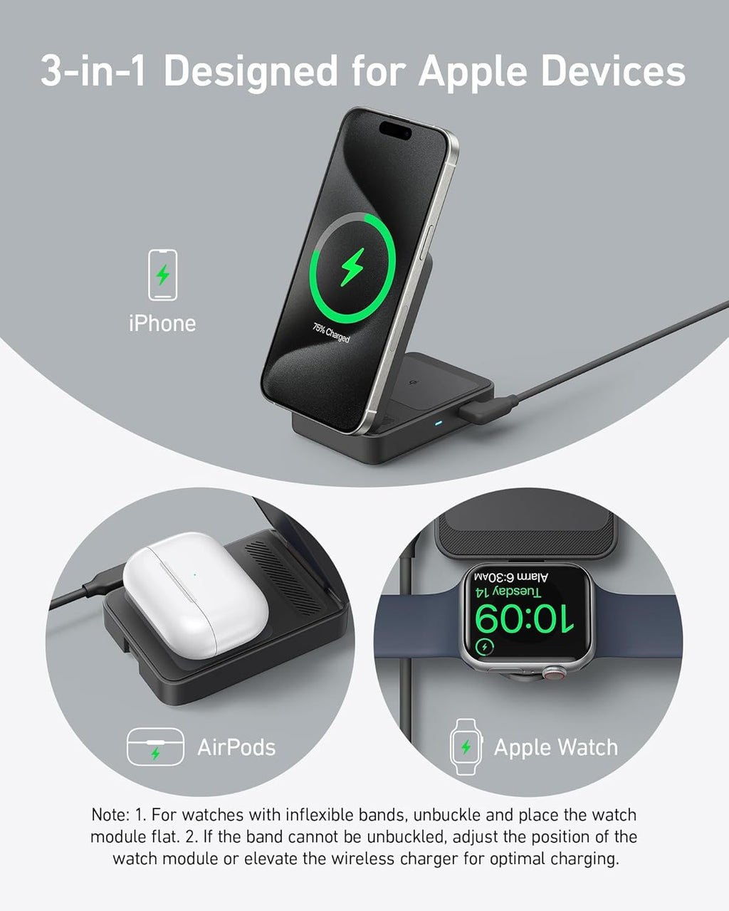 Anker MagGo Foldable 3-in-1 Charging Station