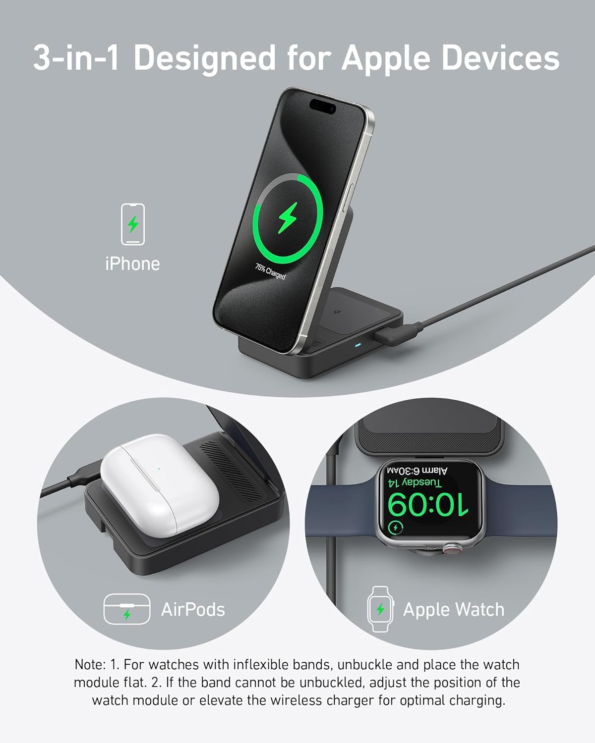 Anker MagGo Foldable 3-in-1 Charging Station