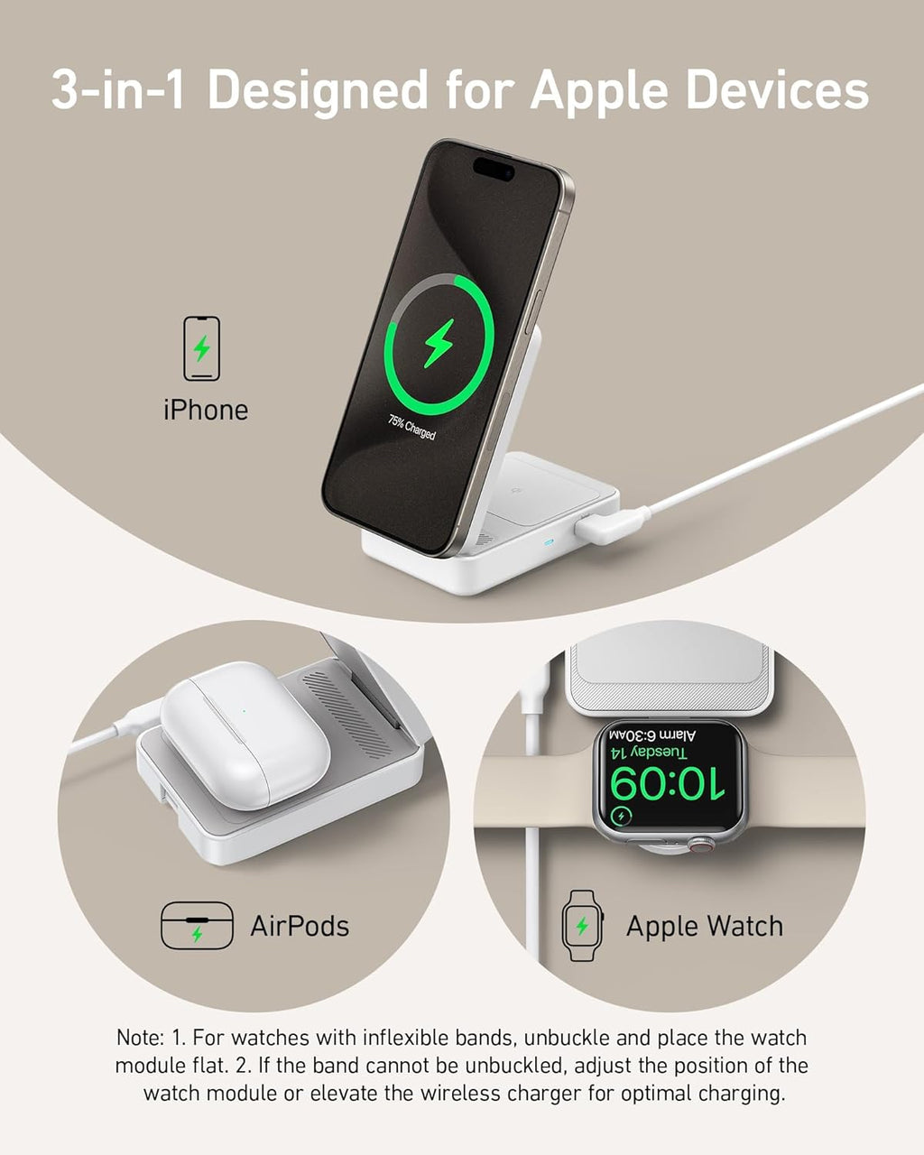 Anker MagGo Foldable 3-in-1 Charging Station
