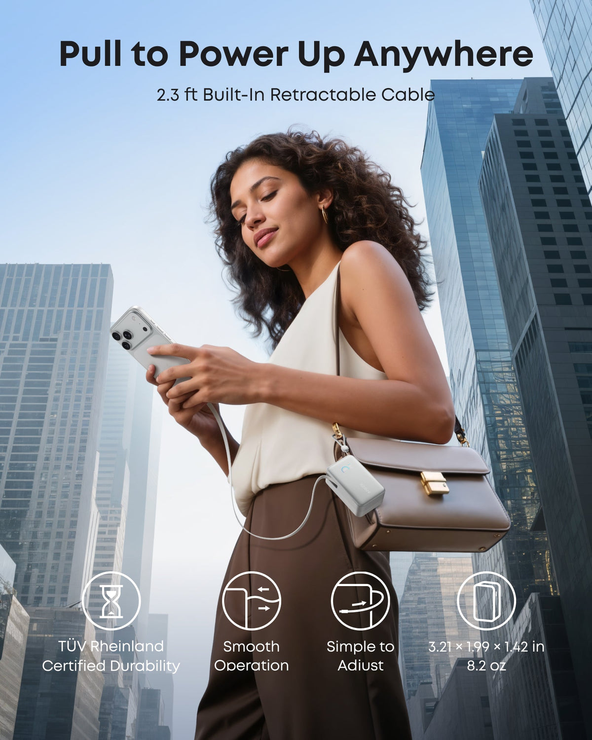 Anker Nano 45W Retractable Power Bank, 10K