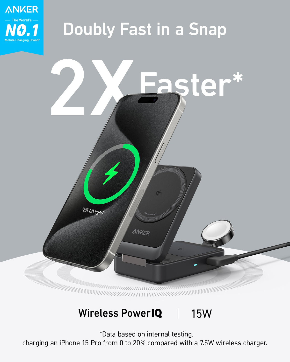 Anker MagGo Foldable 3-in-1 Charging Station
