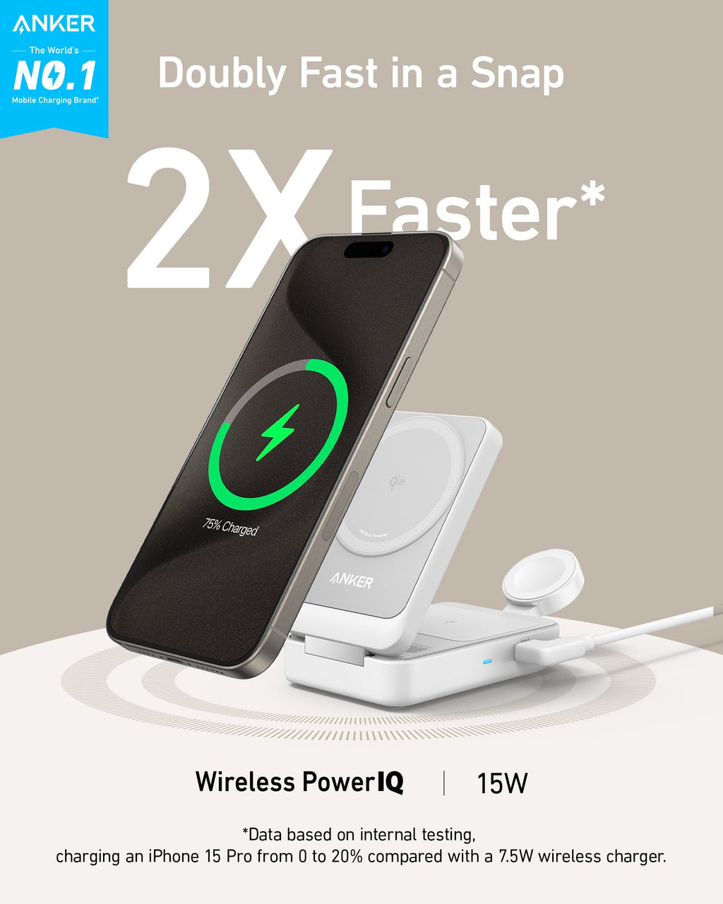 Anker MagGo Foldable 3-in-1 Charging Station