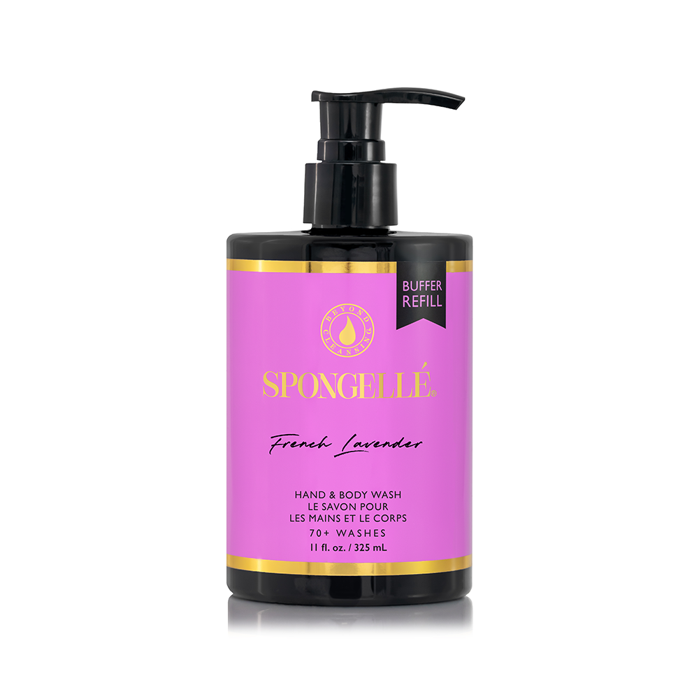 Spongellé French Lavender Body Buffer, Pedi & Refill Set