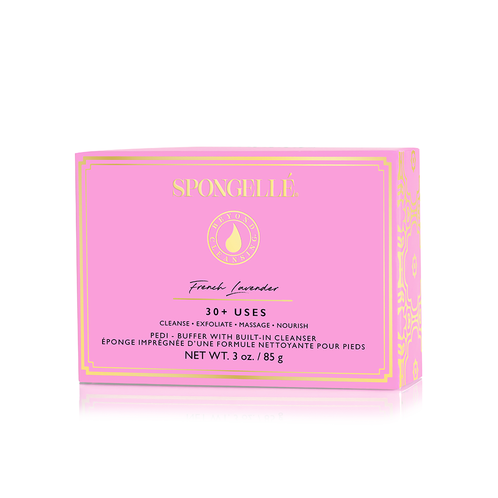 Spongellé French Lavender Body Buffer, Pedi & Refill Set