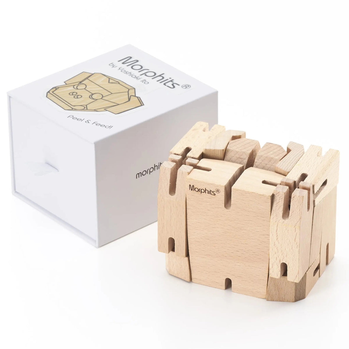 Morphits® Modern Wooden Monkey Decor – Interactive Puzzle & Art Piece