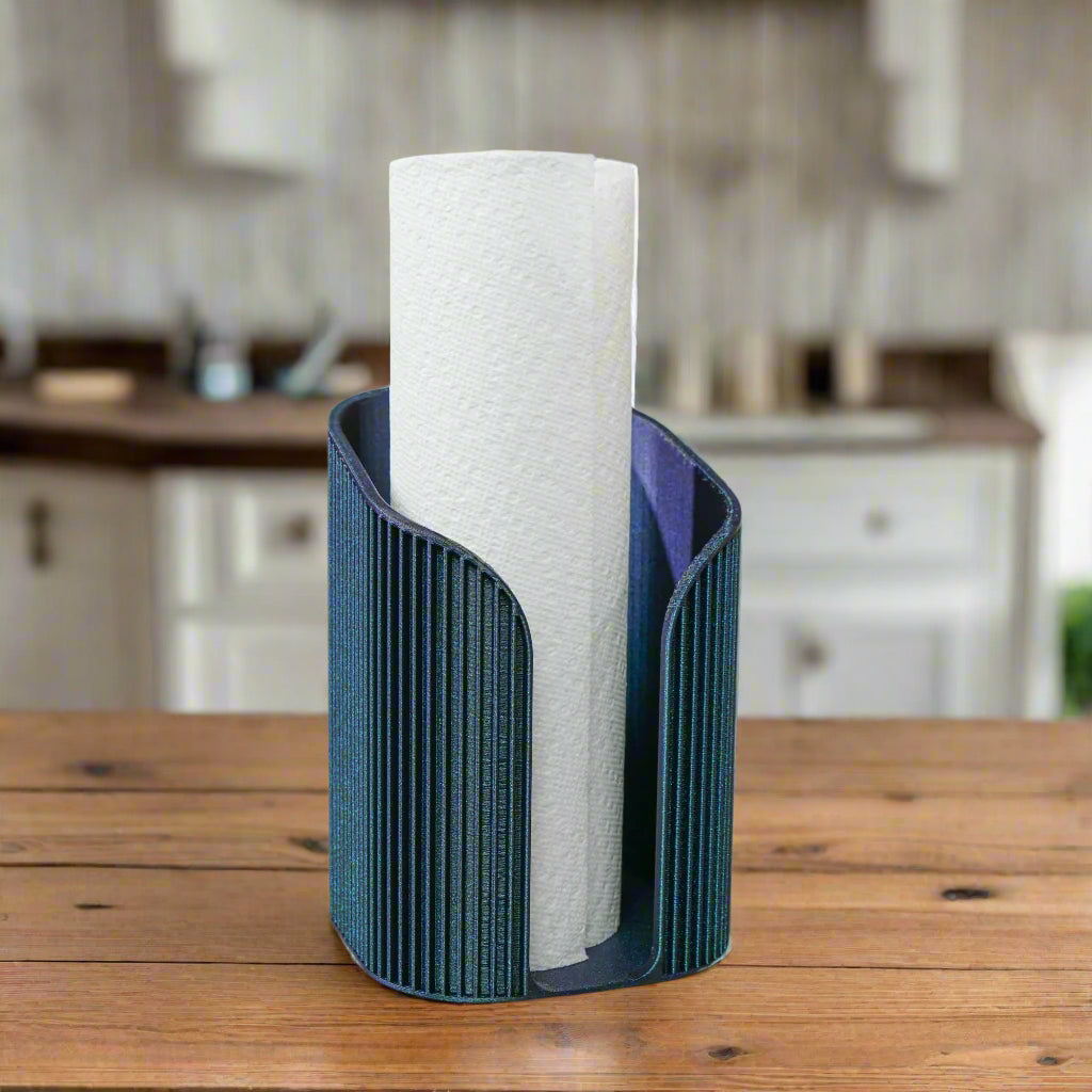 Mid-Century Ribbed Paper Towel Holder