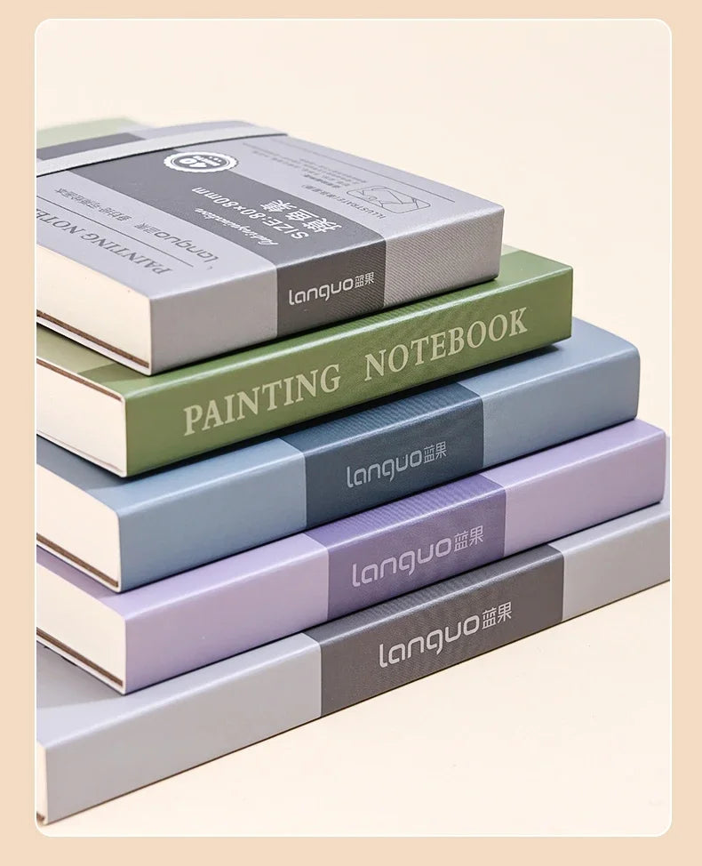 40 Sheets Portable Drawing Sketchbook  Thick White Cardboard Mini Graphite Art Book for Watercolor Painting
