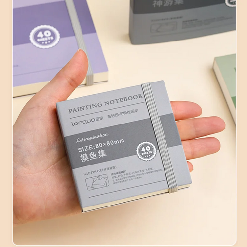 40 Sheets Portable Drawing Sketchbook  Thick White Cardboard Mini Graphite Art Book for Watercolor Painting