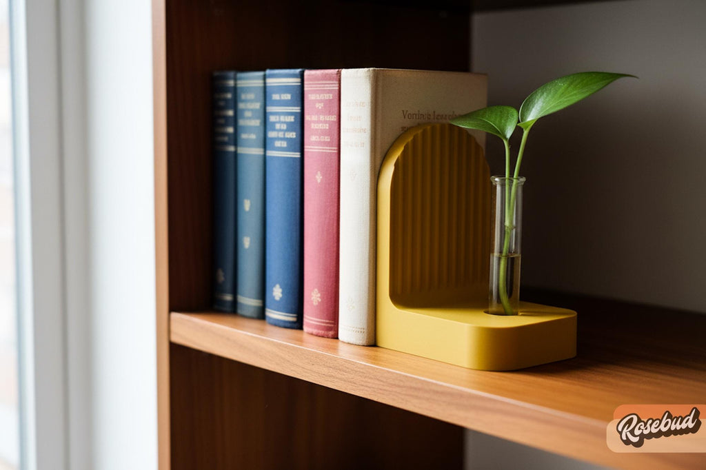 Ribbed Modern Bookend, Book Lover Gift, Bookshelf Decor, Book Club Gifts, Bookish Library Decor, Bookworm, Reading Challenge, Book Nook