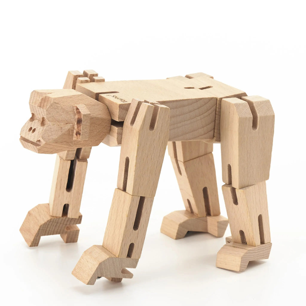 Morphits® Modern Wooden Monkey Decor – Interactive Puzzle & Art Piece