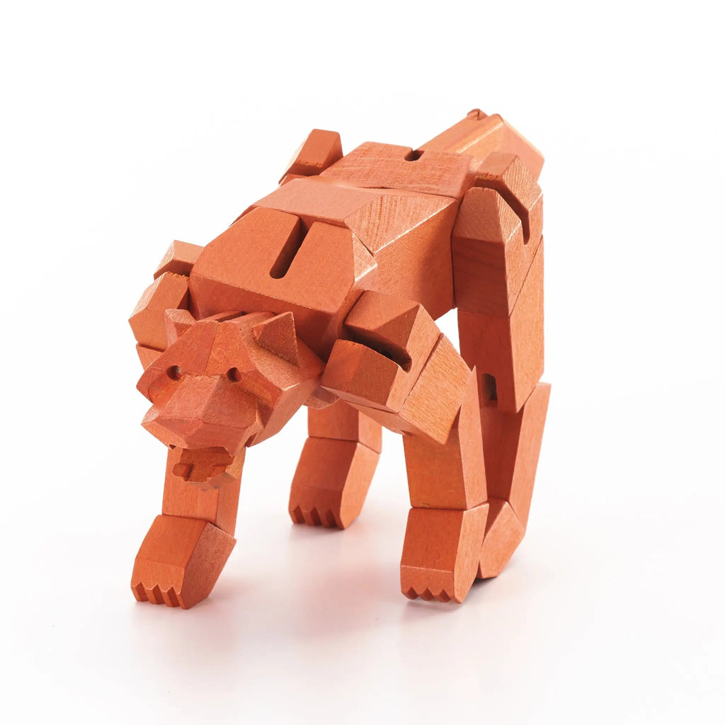 Morphits® Modern Wooden Tiger Decor – Interactive Puzzle & Art Piece